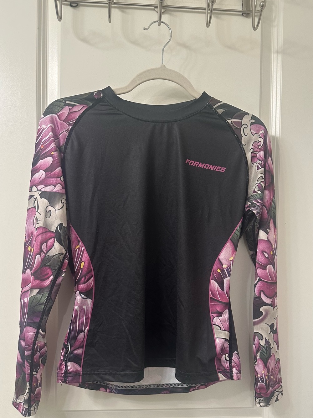 Formonies Floral Snake-Print Long-Sleeve Performance Top BJJ Rash Guard